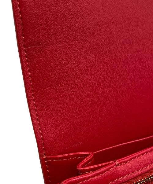 CELINE（セリーヌ）CELINE (セリーヌ) クラシック トリオンフバッグ レッド×ゴールドの古着・服飾アイテム