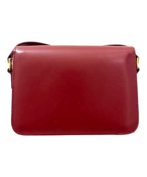 CELINE（セリーヌ）CELINE (セリーヌ) ティーン トリオンフショルダーバッグ ボルドー サイズ:ティーンの古着・服飾アイテム