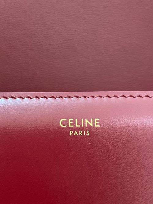 CELINE（セリーヌ）CELINE (セリーヌ) ティーン トリオンフショルダーバッグ ボルドー サイズ:ティーンの古着・服飾アイテム