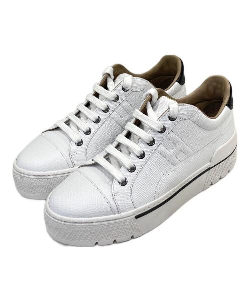 HERMES（エルメス）HERMES (エルメス) スニーカー《ヴォルテージ》 ホワイト×ブラック サイズ:37 1/2の古着・服飾アイテム