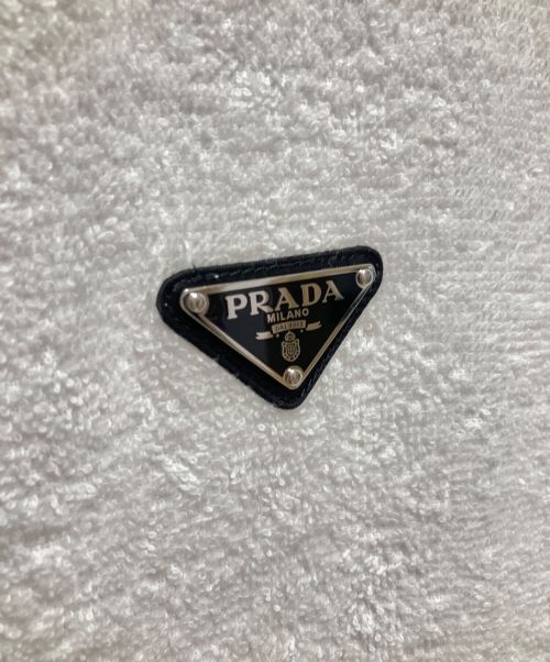 PRADA（プラダ）PRADA (プラダ) 22SS テリークロス ジップパーカー ホワイト サイズ:48の古着・服飾アイテム