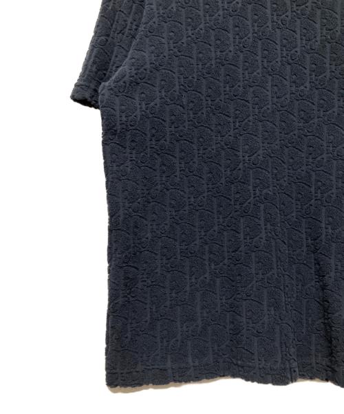 Christian Dior（クリスチャン ディオール）Christian Dior (クリスチャン ディオール) オブリークジャガードパイルTシャツ/リラックス フィットTシャツ ネイビー サイズ:Mの古着・服飾アイテム