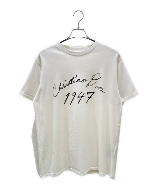 Dior（ディオール）Dior (ディオール) 1947 シグネチャーロゴTシャツ アイボリー サイズ:Mの古着・服飾アイテム