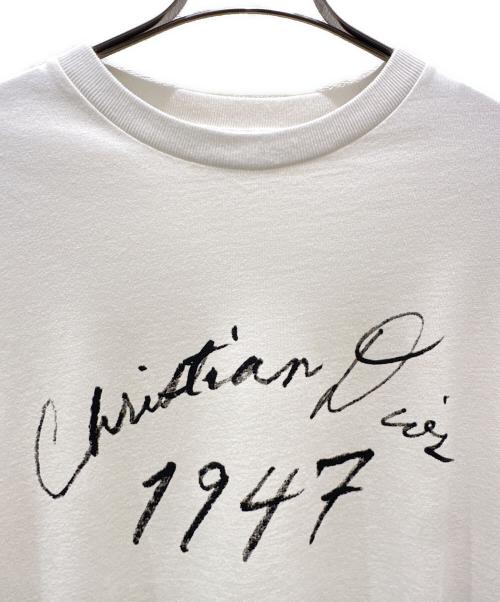 Dior（ディオール）Dior (ディオール) 1947 シグネチャーロゴTシャツ アイボリー サイズ:Mの古着・服飾アイテム