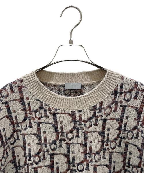 Dior（ディオール）Dior (ディオール) オブリークウールニット ベージュ サイズ:Lの古着・服飾アイテム