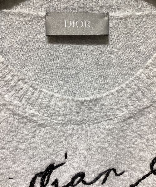 Dior（ディオール）Dior (ディオール) Lily of the Valley ニット ライトグレー サイズ:XLの古着・服飾アイテム