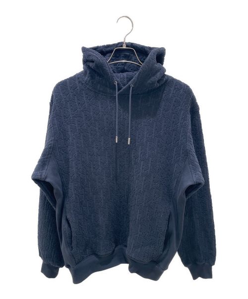Dior（ディオール）Dior (ディオール) オブリークジャガードプルオーバーパーカー ネイビー サイズ:Mの古着・服飾アイテム
