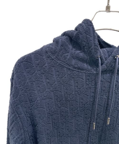 Dior（ディオール）Dior (ディオール) オブリークジャガードプルオーバーパーカー ネイビー サイズ:Mの古着・服飾アイテム