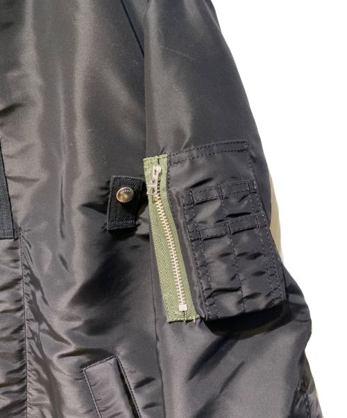 sacai（サカイ）sacai (サカイ) 24SS コントラストトリム ボンバージャケット ブラック サイズ:1の古着・服飾アイテム