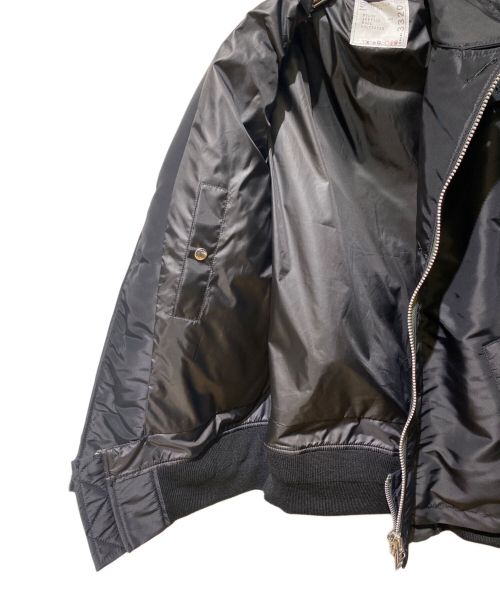 sacai（サカイ）sacai (サカイ) 24SS コントラストトリム ボンバージャケット ブラック サイズ:1の古着・服飾アイテム