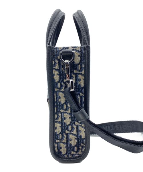 Christian Dior（クリスチャン ディオール）Christian Dior (クリスチャン ディオール) ノースサウス ミニトートバッグ ネイビー サイズ:-の古着・服飾アイテム