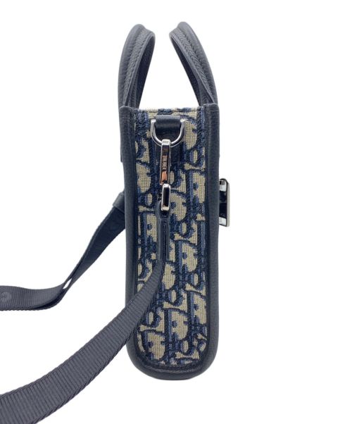 Christian Dior（クリスチャン ディオール）Christian Dior (クリスチャン ディオール) ノースサウス ミニトートバッグ ネイビー サイズ:-の古着・服飾アイテム