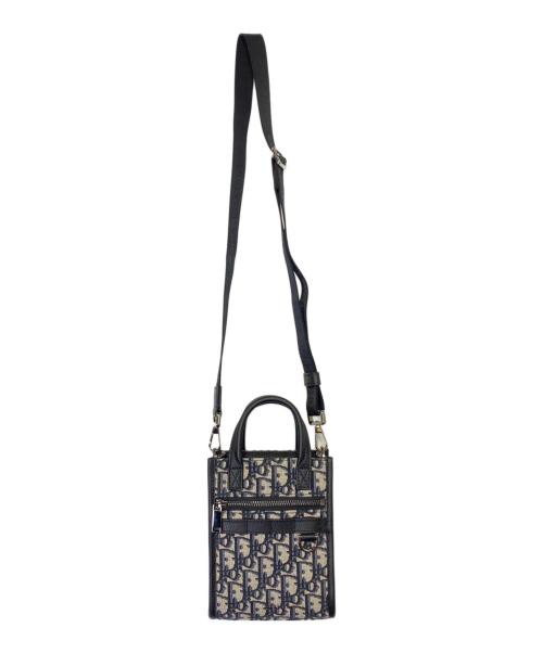 Christian Dior（クリスチャン ディオール）Christian Dior (クリスチャン ディオール) ノースサウス ミニトートバッグ ネイビー サイズ:-の古着・服飾アイテム