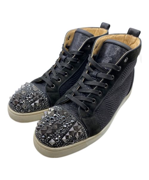 Christian Louboutin（クリスチャン・ルブタン）Christian Louboutin (クリスチャン・ルブタン) ハイカットスニーカー ブラック サイズ:43.5の古着・服飾アイテム