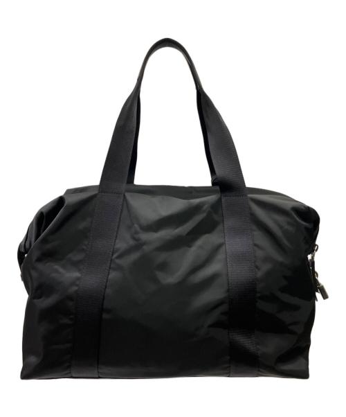 PRADA（プラダ）PRADA (プラダ) Re-Nylon xサフィアーノレザー ダッフルバッグ ブラックの古着・服飾アイテム