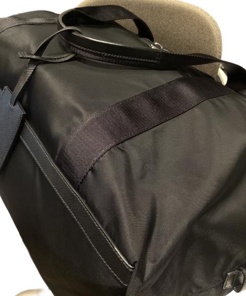 PRADA（プラダ）PRADA (プラダ) Re-Nylon xサフィアーノレザー ダッフルバッグ ブラックの古着・服飾アイテム