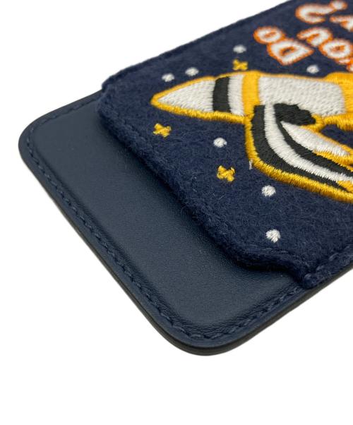 HERMES（エルメス）HERMES (エルメス) エマン “Do You Copy”MagSafe搭載カードケース ネイビーの古着・服飾アイテム