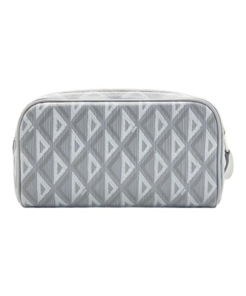 Dior（ディオール）Dior (ディオール) CDダイヤモンドクラッチバッグ ライトグレーの古着・服飾アイテム