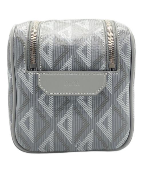 Dior（ディオール）Dior (ディオール) CDダイヤモンドクラッチバッグ ライトグレーの古着・服飾アイテム