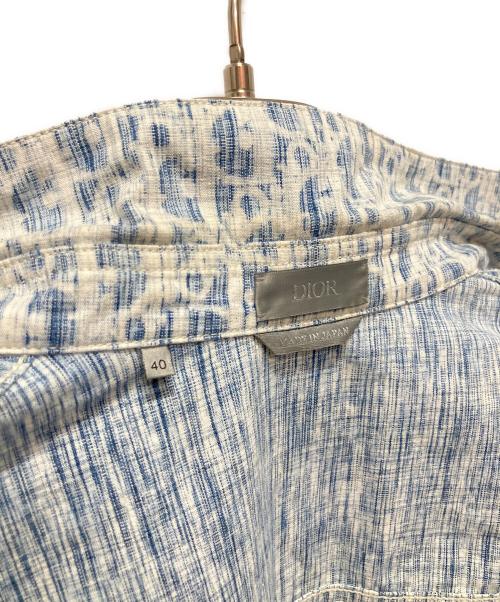 Christian Dior（クリスチャン ディオール）Christian Dior (クリスチャン ディオール) オブリーク カスリコットンオーバーデニムシャツ スカイブルー サイズ:40の古着・服飾アイテム