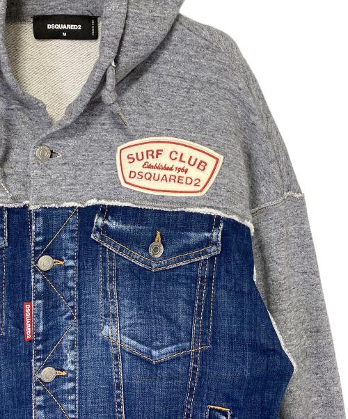 DSQUARED2（ディースクエアード）DSQUARED2 (ディースクエアード) SWEAT HOODED DENIM JACKET インディゴ サイズ:Mの古着・服飾アイテム