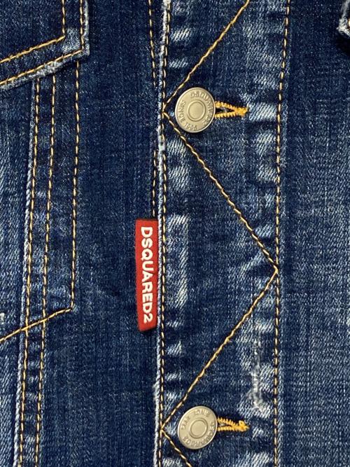 DSQUARED2（ディースクエアード）DSQUARED2 (ディースクエアード) SWEAT HOODED DENIM JACKET インディゴ サイズ:Mの古着・服飾アイテム