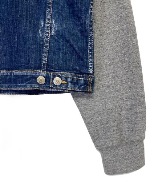 DSQUARED2（ディースクエアード）DSQUARED2 (ディースクエアード) SWEAT HOODED DENIM JACKET インディゴ サイズ:Mの古着・服飾アイテム