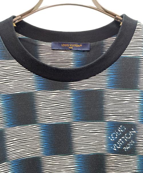 LOUIS VUITTON（ルイ ヴィトン）LOUIS VUITTON (ルイ ヴィトン) ダミエショートスリーブコットンTシャツ ネイビー サイズ:Ｌの古着・服飾アイテム