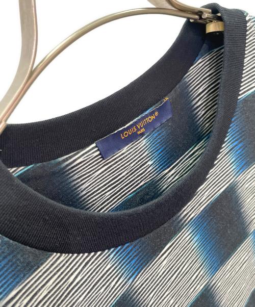 LOUIS VUITTON（ルイ ヴィトン）LOUIS VUITTON (ルイ ヴィトン) ダミエショートスリーブコットンTシャツ ネイビー サイズ:Ｌの古着・服飾アイテム