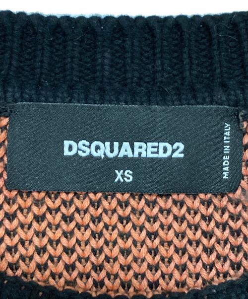 DSQUARED2（ディースクエアード）DSQUARED2 (ディースクエアード) INTARSIA SWEATER ブラック サイズ:XSの古着・服飾アイテム