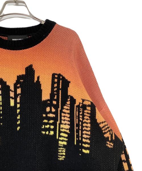 DSQUARED2（ディースクエアード）DSQUARED2 (ディースクエアード) INTARSIA SWEATER ブラック サイズ:XSの古着・服飾アイテム