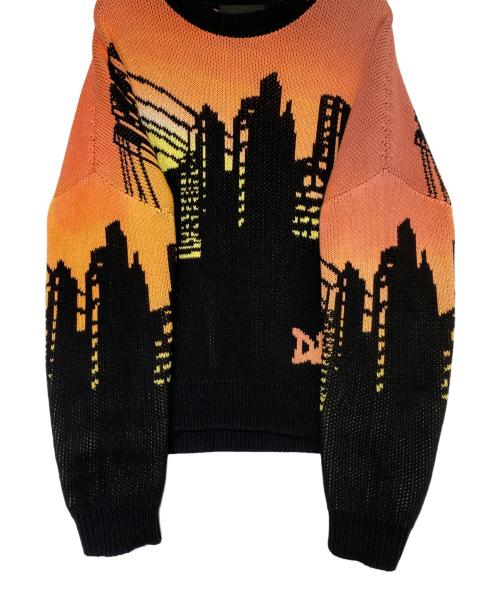 DSQUARED2（ディースクエアード）DSQUARED2 (ディースクエアード) INTARSIA SWEATER ブラック サイズ:XSの古着・服飾アイテム