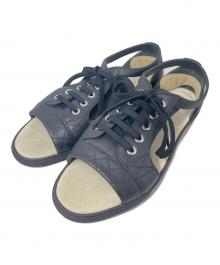 CHANEL（シャネル）の古着「オープントゥーサンダル」｜ブラック