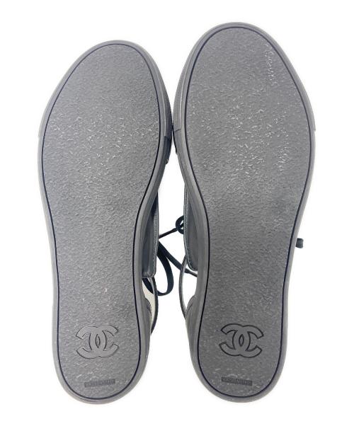 CHANEL（シャネル）CHANEL (シャネル) オープントゥーサンダル ブラック サイズ:37の古着・服飾アイテム