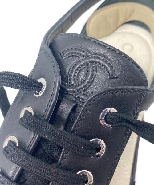 CHANEL（シャネル）CHANEL (シャネル) オープントゥーサンダル ブラック サイズ:37の古着・服飾アイテム