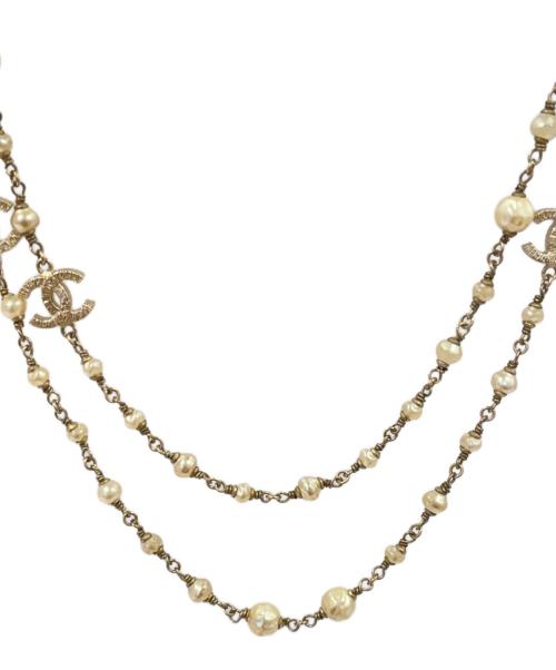 CHANEL（シャネル）CHANEL (シャネル) ココマークパールモチーフネックレスの古着・服飾アイテム