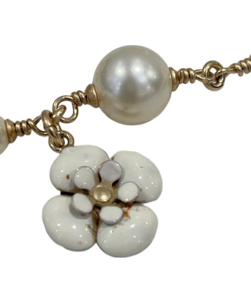 CHANEL（シャネル）CHANEL (シャネル) カメリアパールモチーフネックレス ホワイトの古着・服飾アイテム