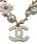 中古・古着 CHANEL (シャネル) カメリアパールモチーフネックレス ホワイト：100000円