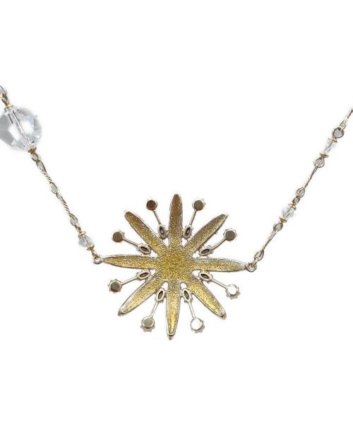 CHANEL（シャネル）CHANEL (シャネル) ラインストーンココマークネックレス ブルーの古着・服飾アイテム