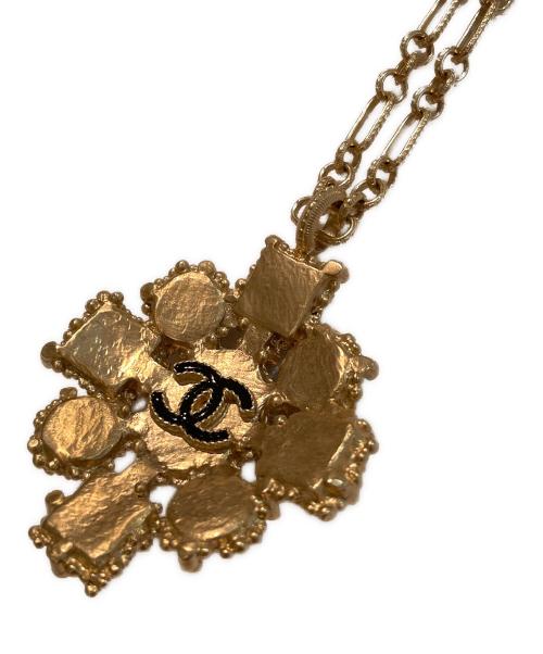 CHANEL（シャネル）CHANEL (シャネル) カラーストーンパールネックレス ブラック×ホワイトの古着・服飾アイテム