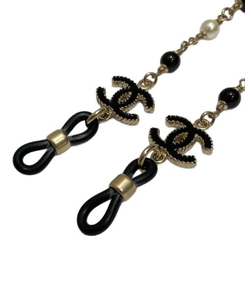 CHANEL（シャネル）CHANEL (シャネル) パールメガネストラップ ブラックの古着・服飾アイテム