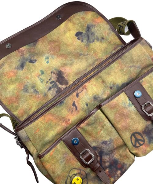 CHANEL（シャネル）CHANEL (シャネル) 15C Graffiti On The Pavement サッチェル バッグ A92790  オリーブ×マルチ サイズ:W:40.0cm×H:25.0cm×D:15.0cmの古着・服飾アイテム