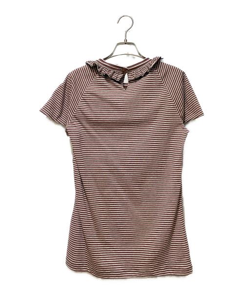 CHANEL（シャネル）CHANEL (シャネル) ボーダーカットソー レッド サイズ:40の古着・服飾アイテム