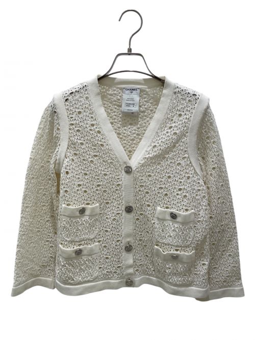 CHANEL（シャネル）CHANEL (シャネル) カーディガン ホワイト サイズ:38の古着・服飾アイテム