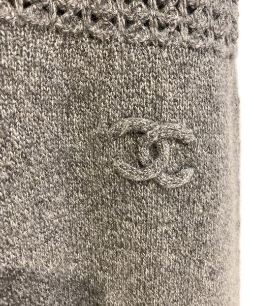 CHANEL（シャネル）CHANEL (シャネル) 半袖ニットワンピース グレー サイズ:38の古着・服飾アイテム