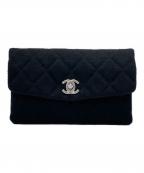 CHANELシャネル）の古着「チェーンショルダーバッグ」｜ブラック×シルバー