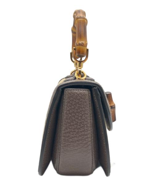 GUCCI（グッチ）GUCCI (グッチ) バンブー/1947 ジャンボGG/ミニトップハンドル2WAY  ブラウン 未使用品の古着・服飾アイテム