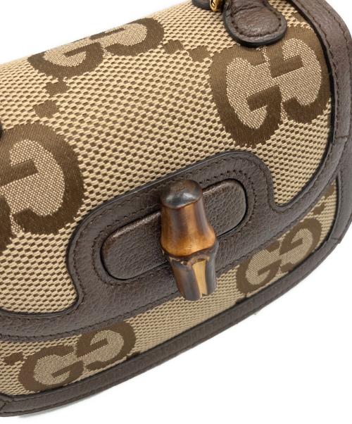 GUCCI（グッチ）GUCCI (グッチ) バンブー 1947 ミニトップハンドルバッグ ブラウン サイズ:ミニの古着・服飾アイテム