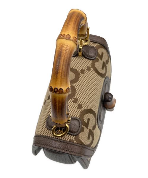 GUCCI（グッチ）GUCCI (グッチ) バンブー 1947 ミニトップハンドルバッグ ブラウン サイズ:ミニの古着・服飾アイテム