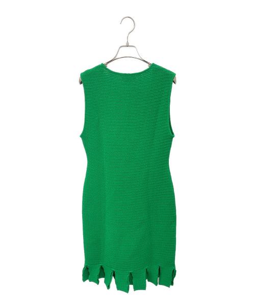 BOTTEGA VENETA（ボッテガベネタ）BOTTEGA VENETA (ボッテガベネタ) Grass green stretch cotton blend mini dress グリーン サイズ:Lの古着・服飾アイテム